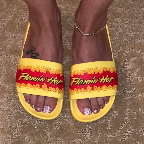 Forever 21 Shoes Flaming Hot Cheetos Forever 2 Slides